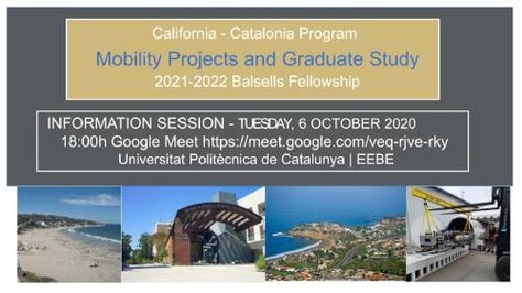 2021-2022 Balsells Fellowship / Mobility Projects and Graduate Study / California - Catalonia Program