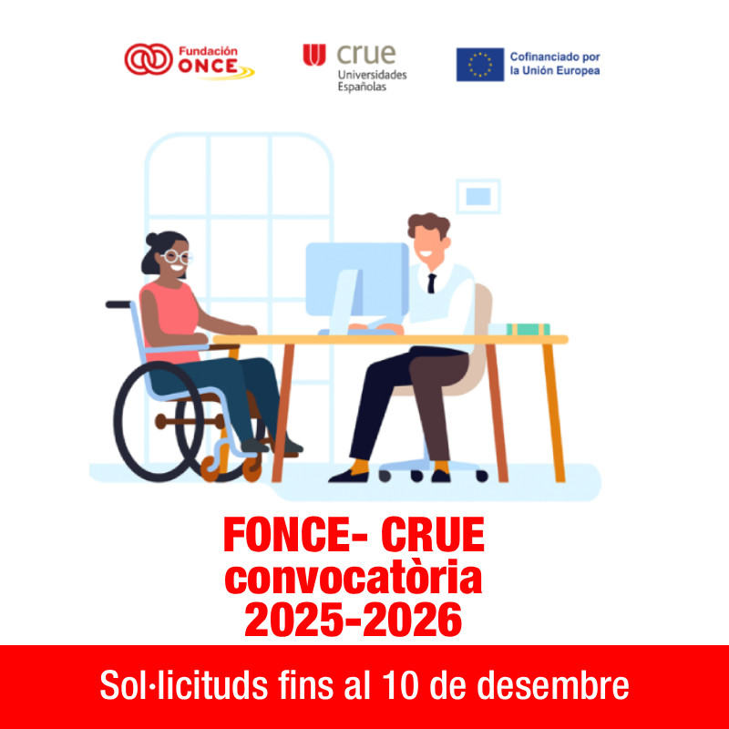 Convocades les beques de pràctiques de la Fundación ONCE i CRUE