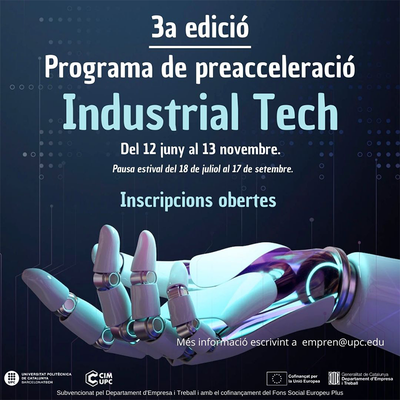 Descobreix el futur de la indústria: programa gratuït de preacceleració en Industrial Tech