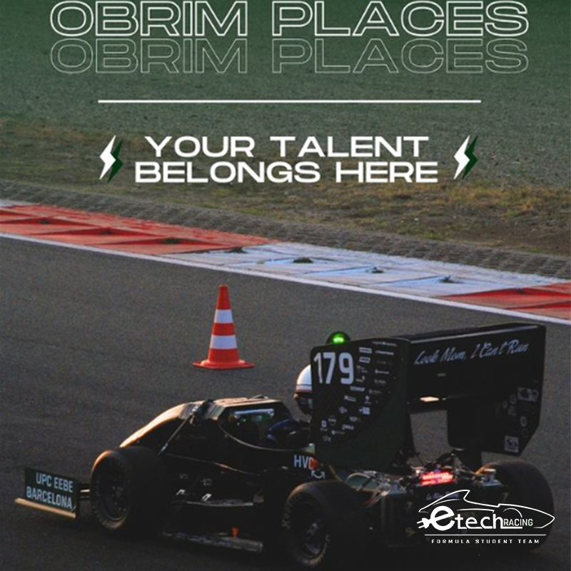 e-Tech Racing obre places per a cobrir vacants a l'equip