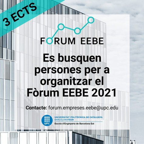 Es busquen persones per a organitzar el Fòrum EEBE 2021