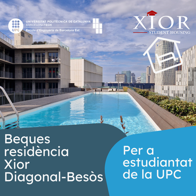 Es convoquen per al curs 24-25 les beques per allotjar-se a la residència Xior Diagonal-Besòs