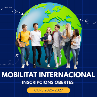 S'obren inscripcions per a marxar de mobilitat el curs 2026-2027