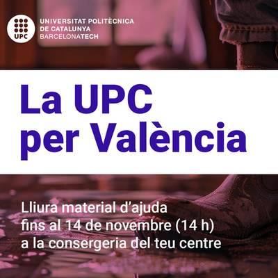 La UPC per València: campanya de recollida de material i donacions