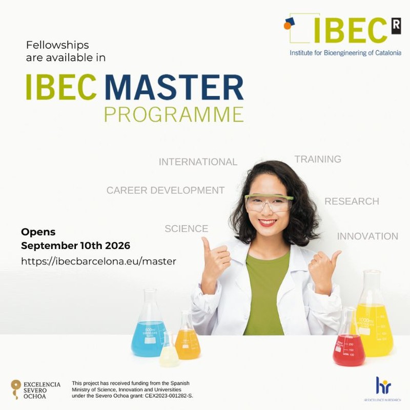 L'IBEC convonca l'edició 2026 de les beques 'Master fellowships'
