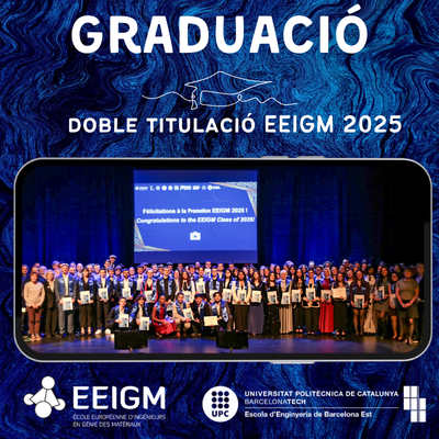 Lliurats els diplomes a l'alumnat de la doble titulació EEIGM-EEBE 2025