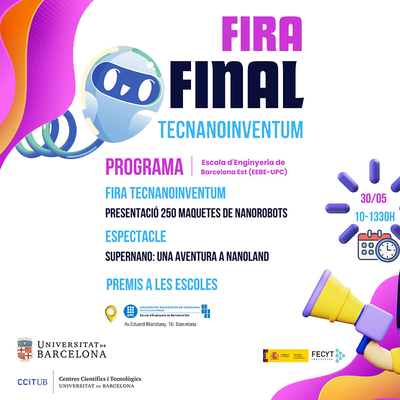 Més de 900 estudiants de primària han competit amb els seus nanorobots a la final de Nanoinventum, al Campus Diagonal-Besòs de la UPC