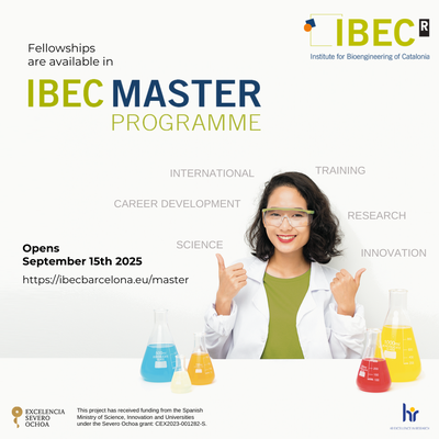 Nova edició de les beques 'Master fellowships' de l'IBEC