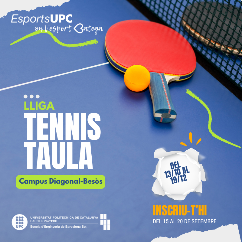 Nova lliga de tennis taula al Campus Diagonal-Besòs