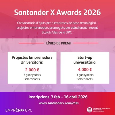 Oberta la convocatòria dels Santander X Spain Awards 2026