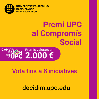 Participa a les votacions del V del Premi UPC al Compromís Social