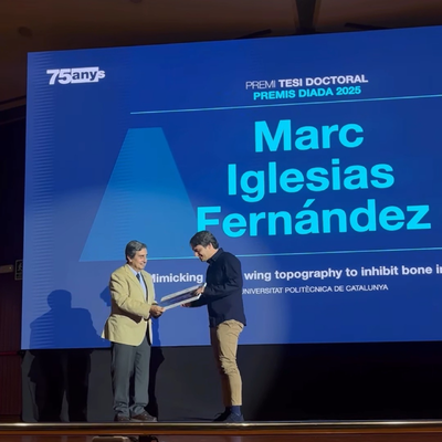 Premiada la recerca pionera de Marc Iglesias: imitar les ales d'insectes per a un futur sense infeccions òssies