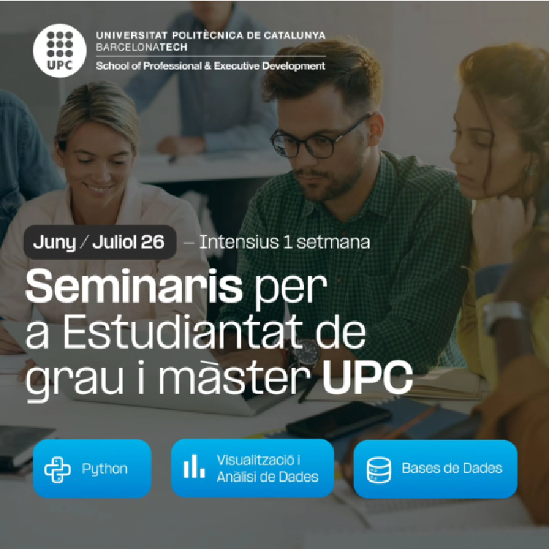 Seminaris en Python i anàlisi de dades per a estudiantat UPC