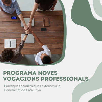 S'obre la convocatòria del programa Noves Vocacions Professionals