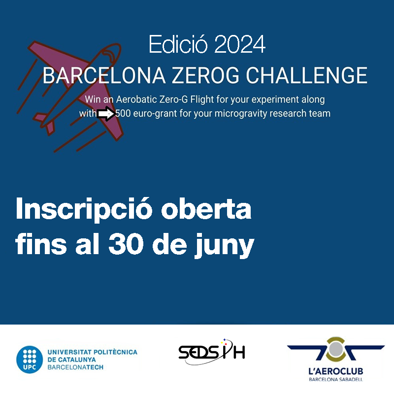 S’obre la convocatòria del ZeroG Challenge 2024 per a participar amb experiments científics realitzats en microgravetat