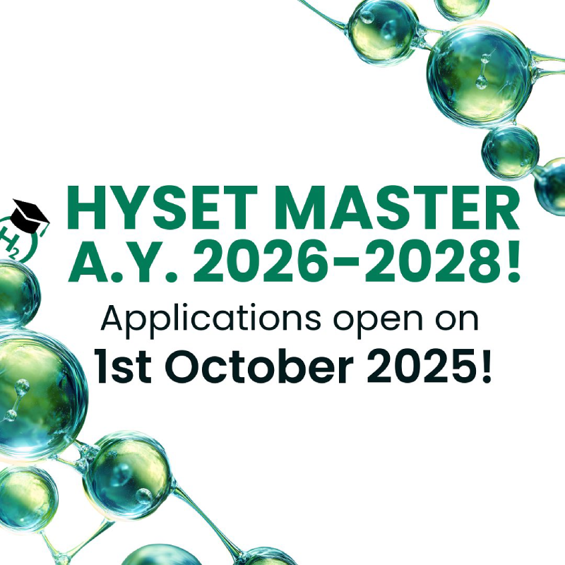 S'obre la preinscripció de l'Erasmus Mundus HySET per iniciar el màster el 2026